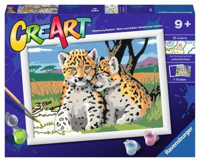 Ravensburger creart safari friends - schilderen op nummer voor kinderen