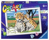 Ravensburger creart safari friends - schilderen op nummer voor kinderen - thumbnail