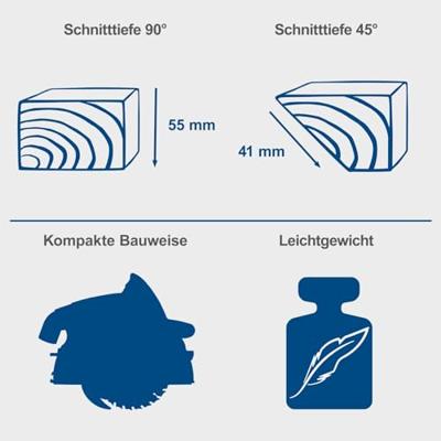 Scheppach Invalzaag 160mm PL55 - thumbnail