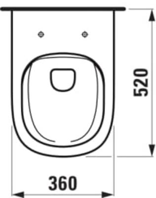 Laufen Lua wandclosetpack 45x55x39cm spoelrandloos Keramiek Glans Wit h8660800000001