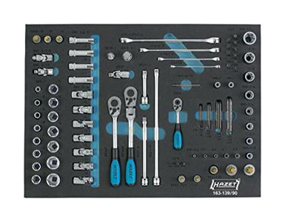 Hazet Dopsleutelset Metrisch 1/4 (6.3 mm), 3/8 (10 mm), 1/2 (12.5 mm) 90-delig 163-139/90 Hazet Dopsleutelset Metrisch 1/4 (6.3 mm), 3/8 (10 mm), 1/2 (12.5 mm) 90-delig 163-139/90