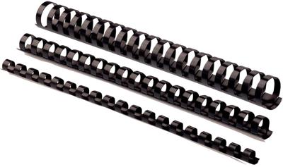 Fellowes bindruggen, pak van 100 stuks, 6 mm, zwart Fellowes bindruggen, pak van 100 stuks, 6 mm, zwart