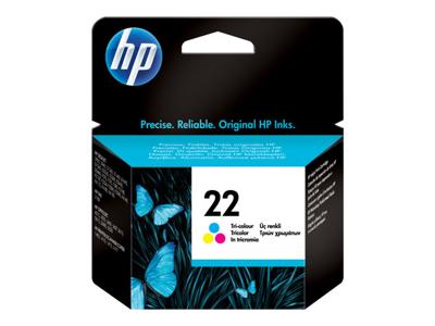 HP inktcartridge 22, 165 pagina's, OEM C9352AE, 3 kleuren HP inktcartridge 22, 165 pagina's, OEM C9352AE, 3 kleuren
