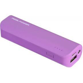 RealPower PB-2600 powerbank Roze Lithium-Ion (Li-Ion) 2600 mAh