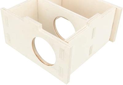 TRIXIE KNAAGDIERHUIS 2 KAMERS ONBEHANDELD HOUT NATUREL 20X20X10 CM - thumbnail