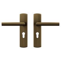 AXA AXA Curve klik deurkruk Milan op schild profielcilindergat 55mm - aluminium/brons - thumbnail