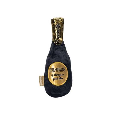 Beeztees Champagnefles pluche groot hondenspeelgoed