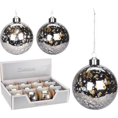 5 stuks! Kerstbal stip deco 80 mm 2 assorti k Nampook - Nampook 5 stuks! Kerstbal stip deco 80 mm 2 assorti k Nampook - Nampook