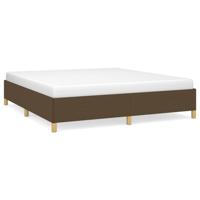 Bedframe zonder matras stof donkerbruin 160x200 cm - thumbnail