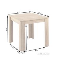 byLIVING Eettafel Nepal (sonoma eik, 80 x 80 cm) - thumbnail