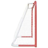 VidaXL Hockeydoel met net 153x60x118 cm staal en polyester rood en wit - thumbnail