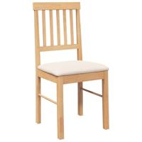 Eetkamerstoelen met kussens 2 st massief hout rubber - thumbnail
