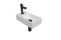 INK Versus Fonteinpack - Polystone - links fonteinkraan - designsifon - afvoerplug - incl bevestiging 1805161 - thumbnail