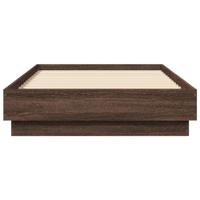 Bedframe met LED-verlichting bruin eikenkleurig 75x190 cm - thumbnail