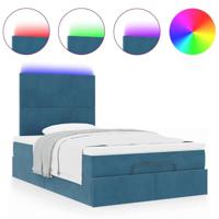 Ottoman bed met matrassen en LED's 120x190cm fluweel - thumbnail