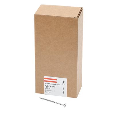 Hoenderdaal Spaanplaatschroef Verzinkt Platkop deeldraad Torx TX25 4.5X70/42 | 200 stuks - 0206.01.34201 Hoenderdaal Spaanplaatschroef Verzinkt Platkop deeldraad Torx TX25 4.5X70/42 | 200 stuks - 0206.01.34201