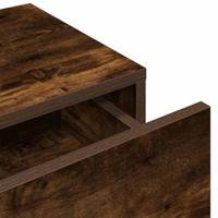 Wandschap met lades 80x33x17 cm bewerkt hout gerookt eikenkleur - thumbnail