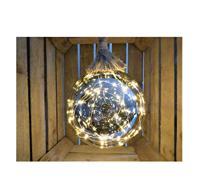 Micro LED bal touw op batterij dia 20x80 cm 40L warm wit Kerst Lumineo - Lumineo - thumbnail