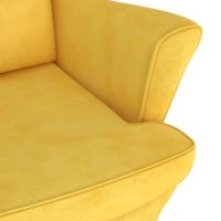 Fauteuil fluweel mosterdgeel - thumbnail