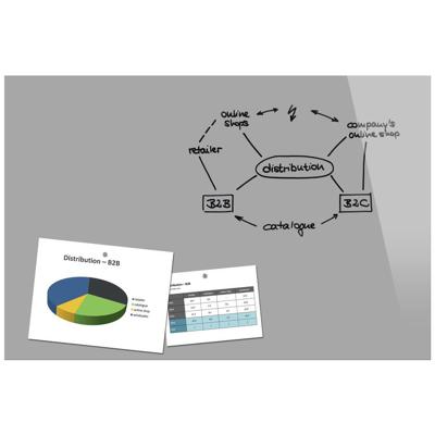 Sigel SI-B1306 Be!Board Glasmagneetbord 90x60 cm Composiet Grijs