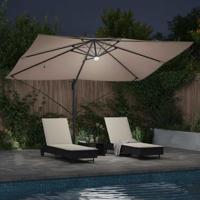 VidaXL Parasol taupe 351 x 250 x 253 cm polyester en aluminium - thumbnail