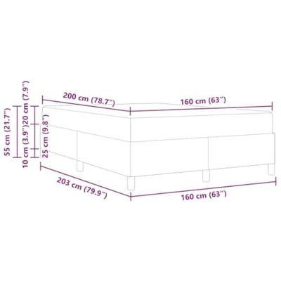 Bedframe met matras met matras Wit 160 x 200 cm Kunstleer