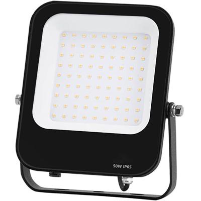 LED Bouwlamp 50W - Schijnwerper 4000K - Waterdicht IP65 Mat Zwart