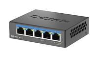 D-Link DMS-105 5-Port Multi-Gigabit Unmanaged Desktop Switch met vijf 2.5G, Fanless, Low Profile, Compact, Metalen behuizing, QoS, Plug & Play - thumbnail