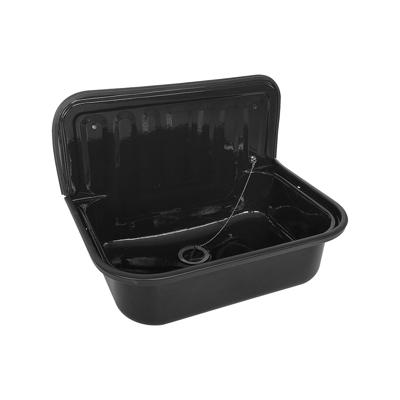 Uitstortgootsteen BWS Burton 50,5x33x37 cm Plaatstaal Glans Zwart Boss & Wessing