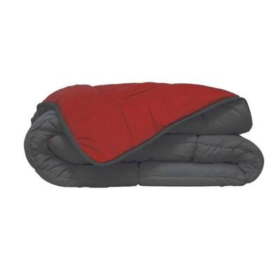 HUDSON Licht microvezel dekbed 200g / m² 220x240cm grijs en rood