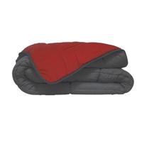 HUDSON Licht microvezel dekbed 200g / m² 220x240cm grijs en rood - thumbnail