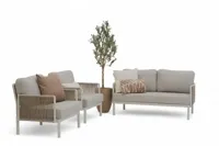 Trestino stoel-bank loungeset caudry 2-zits latte - thumbnail