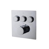 OUTLET Afbouwdeel 3-wegs Wiesbaden Caral Klik Thermostatisch Chroom - thumbnail