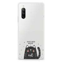 Sony Xperia 10 III Telefoonhoesje met Naam Cat Good Day - thumbnail