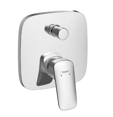 Hansgrohe Logis ééngreeps badmengkraan afbouwdeel met zekerheidscombinatie, chroom
