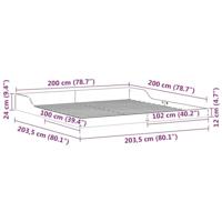 Bedframe Wasbruin 200 x 200 cm Grenenhout - thumbnail