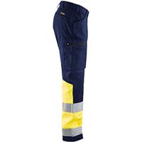 Blåkläder Werkbroek met stretch High-Vis 15511811 | Marine/High-Vis Geel | Maat 46 - 7330509538203 - thumbnail