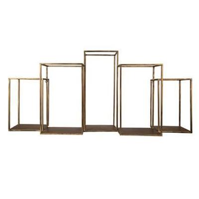 Clayre & Eef Wandrek 93x19x41 cm Goudkleurig Ijzer Muurrek