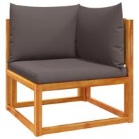 3-delige Loungeset met kussens massief acaciahout - thumbnail