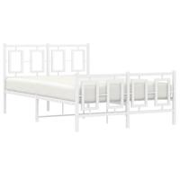 Bedframe met hoofd- en voeteneinde metaal wit 120 x 190 cm - thumbnail