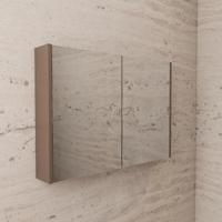 Spiegelkast BWS Riga 100 cm, 2 Deuren Latte - thumbnail