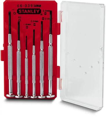 Stanley horlogemakers schroevendraaierset 6-delig 1-66-039 Stanley horlogemakers schroevendraaierset 6-delig 1-66-039