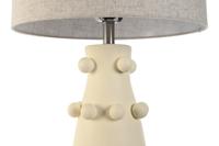 Bureaulamp Home ESPRIT Crème Keramiek 50 W 220 V 40 x 40 x 76 cm - thumbnail