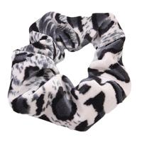 2 PC's Velvet Leopard haar Ring goud fluwelen hoofdband Flanel haar Band haarbal haren zak Flower(Piebald) - thumbnail