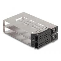 DeLOCK Slim Bay Mobile Rack for 2 x 2.5" U.2 NVMe SSD with 5.25" frame wisselframe - thumbnail