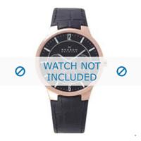 Horlogeband Skagen 331XLRLB / 331XLRLBO Leder Zwart 19mm - thumbnail