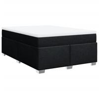 Boxspring met matras stof zwart 180x200 cm - thumbnail