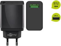 USB-A-adapter - USB-A-lader - 1 poorts - Quick charge 3.0 - 3000mA - 18W - Zwart - thumbnail