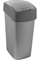 Curver flip bin 45 liter zilver/antraciet - thumbnail