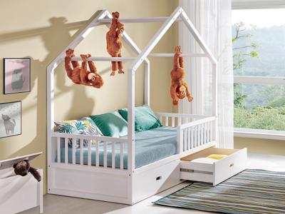 Huisbed VITALIS 80x190 cm witte pijnboom Huisbed VITALIS 80x190 cm witte pijnboom